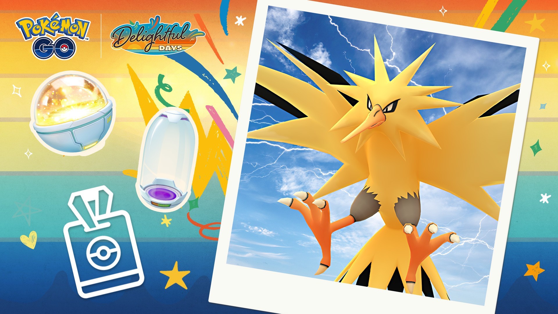 《Pokemon GO》「闪电鸟」将从雷云中现身 降临于「GO Pass：7 月」