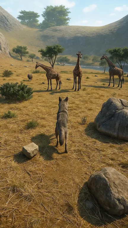 狼群生存野外狩猎